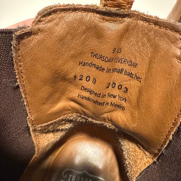 Thursday Boot Co Women's Chelsea Boot Bootie Duchess Leather Cognac Brown 9 - Picture 5 of 8